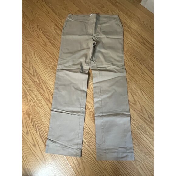 Lark & Ro Pull-On 8 Womens Stretch Tan Dress Pants - Picture 1 of 7